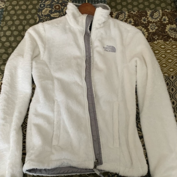 North face women’s white and grey full zipper - Picture 1 of 6